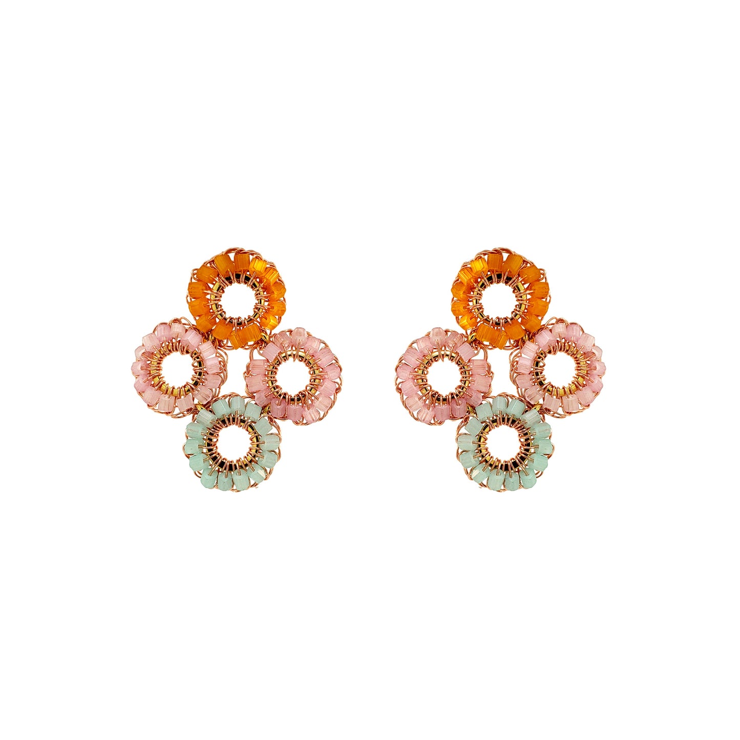 Small-Post-Circle-Green-Pink-Purple-Orange-Gold-Clubs-Handmade-Crochet-Earrings-18k-gold-filled-wire-hypoallergenic-lightweight-statement-brazilian-soul-collection