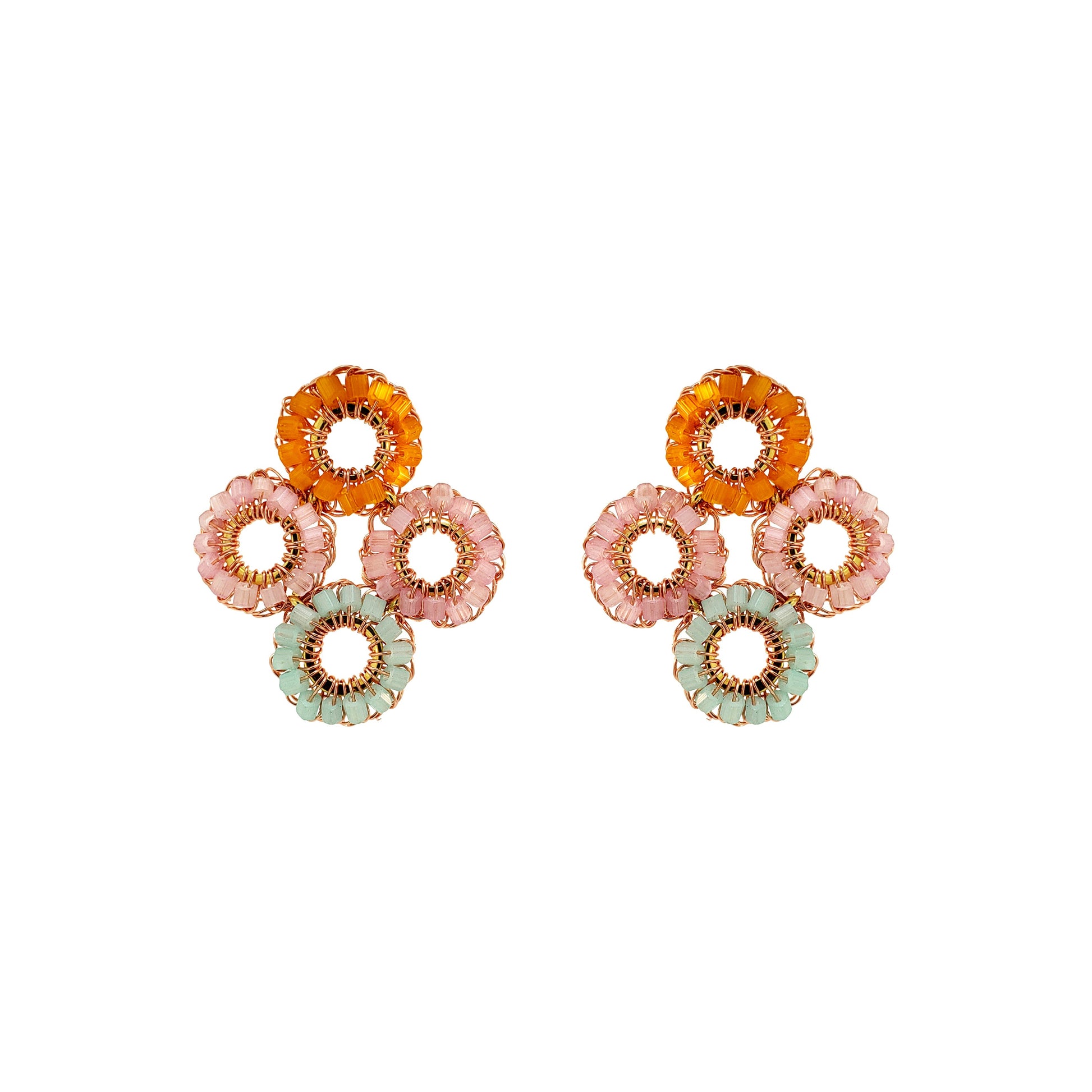 Small-Post-Circle-Green-Pink-Purple-Orange-Gold-Clubs-Handmade-Crochet-Earrings-18k-gold-filled-wire-hypoallergenic-lightweight-statement-brazilian-soul-collection