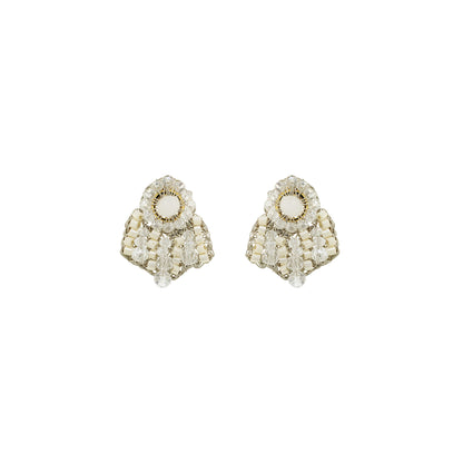 Small-Raffia-White-Clear-Gold-Sea-Shell-Post-Handmade-Crochet-Earrings-18k-gold-filled-wire-hypoallergenic-lightweight-statement-soul-collection