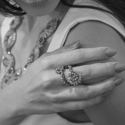 Spiral-Eos-Handmade-Crochet-Ring-18k-gold-filled-wire-hypoallergenic-lightweight-statement-soul-collection-model