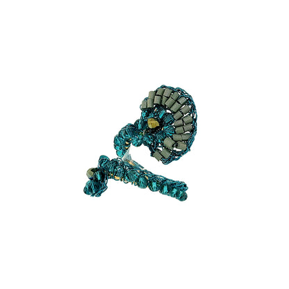 Spiral-Teal-Eos-Handmade-Crochet-Ring-18k-gold-filled-wire-hypoallergenic-lightweight-statement-soul-collection-2