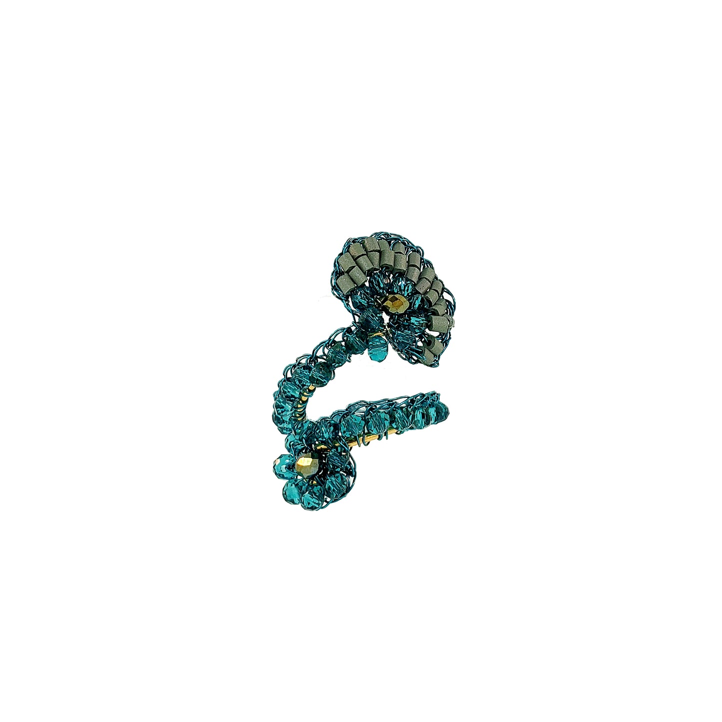 Spiral-Teal-Eos-Handmade-Crochet-Ring-18k-gold-filled-wire-hypoallergenic-lightweight-statement-soul-collection