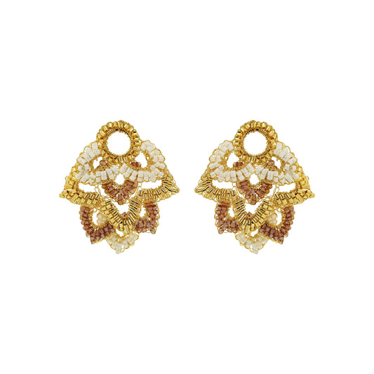 Golden Mix Mermaid Handmade Crochet Earrings