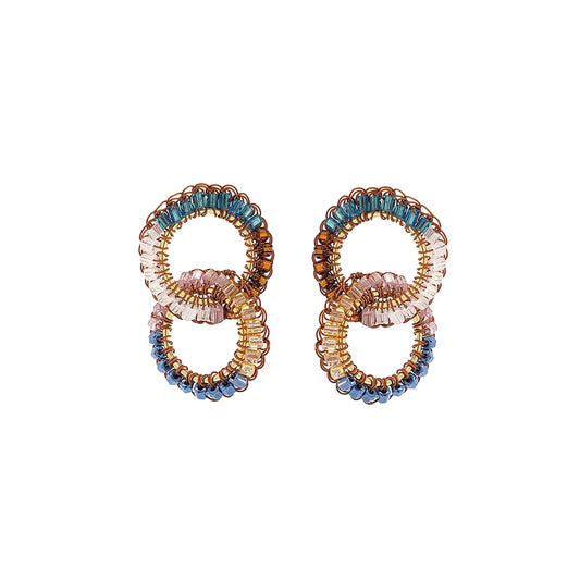 Caramel Mix Nova Handmade Crochet Earrings