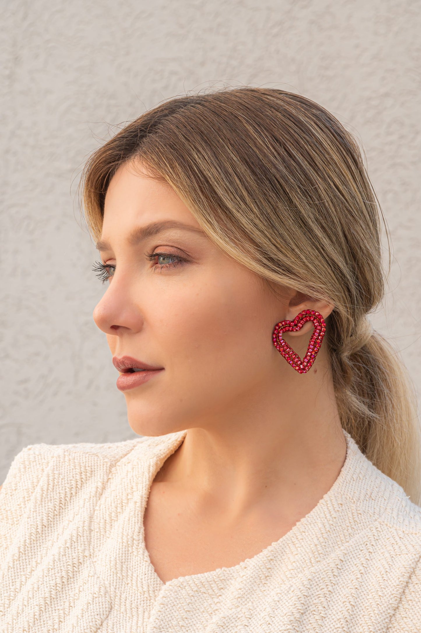 Pearl & Gold Amour Flux Posts Handmade Crochet Earrings