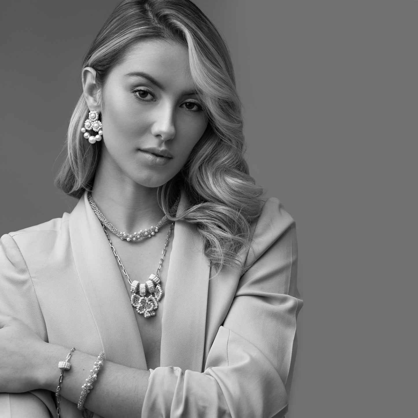 Seafoam Blue Mix Royal Flush Handmade Crochet Earrings