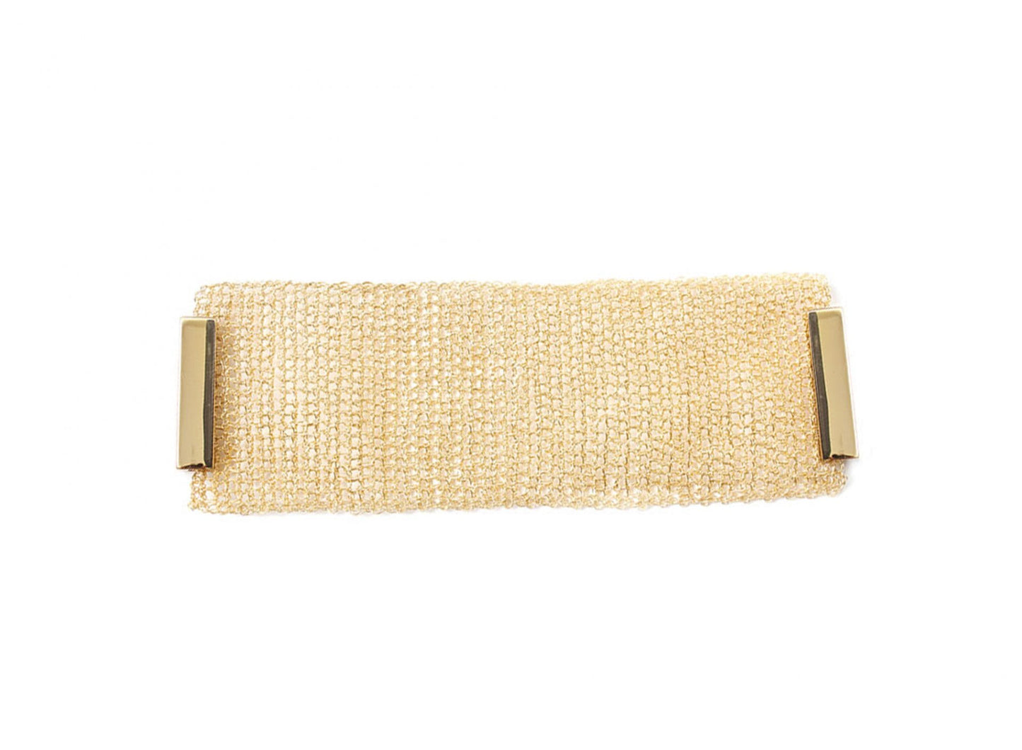 All Gold Mesh Maxi Handmade Crochet Bracelet