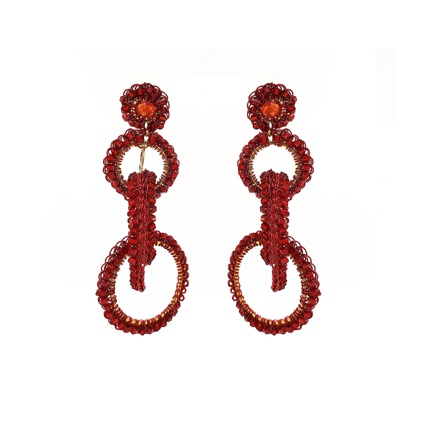 Red Grace Handmade Earrings