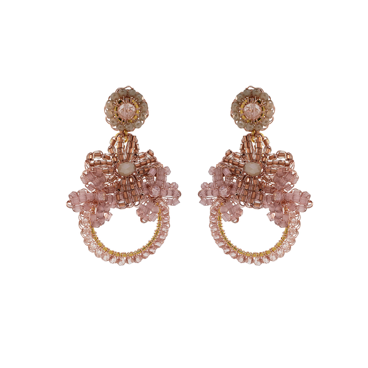 Blush Garden Medium Handmade Crochet Earrings