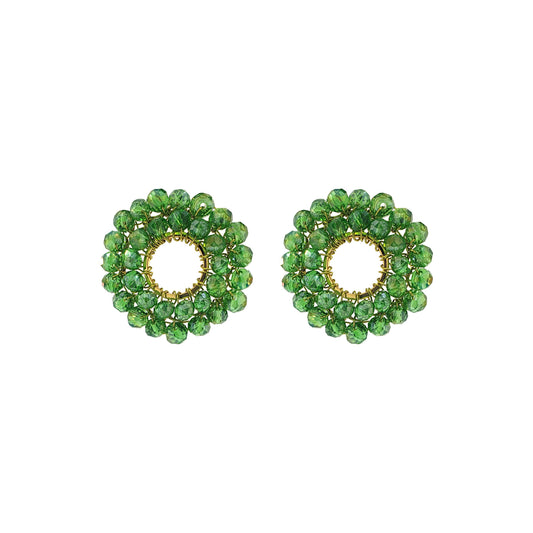 Leaf Green Zoe Handmade Crochet Earrings