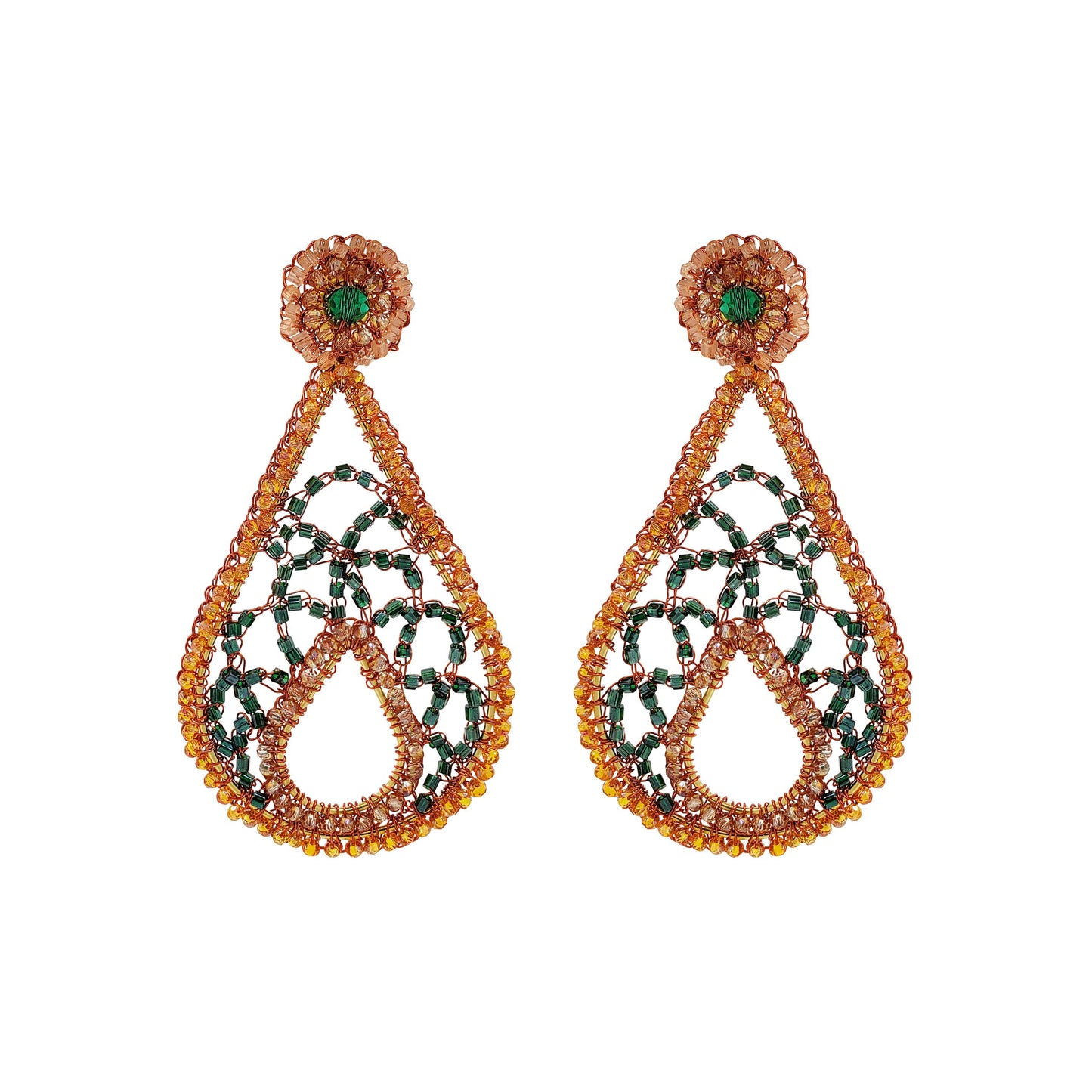 Mystic Amber Mix Petra Handmade Earrings