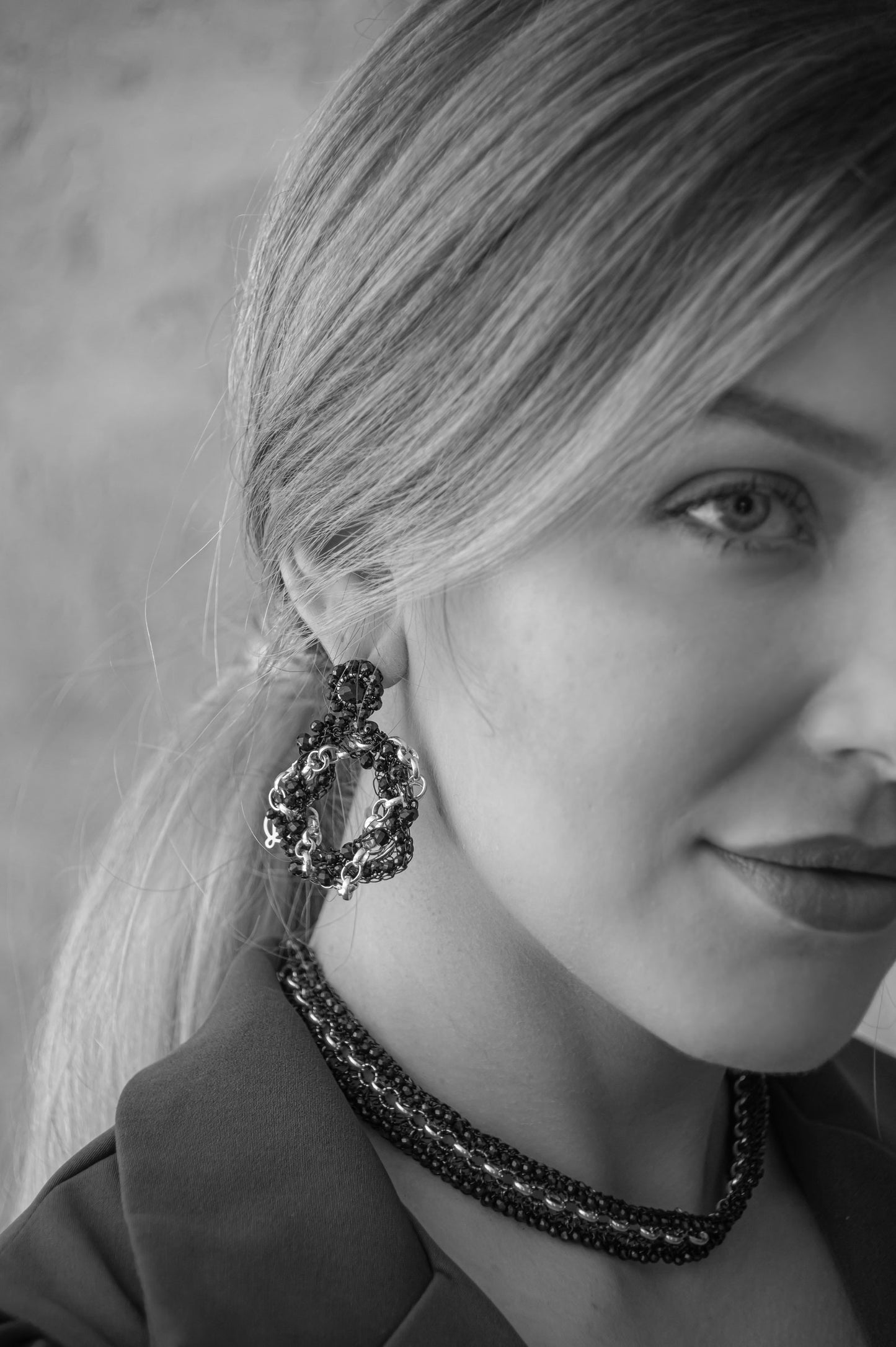 Pearl & Gold Hera Handmade Crochet Earrings