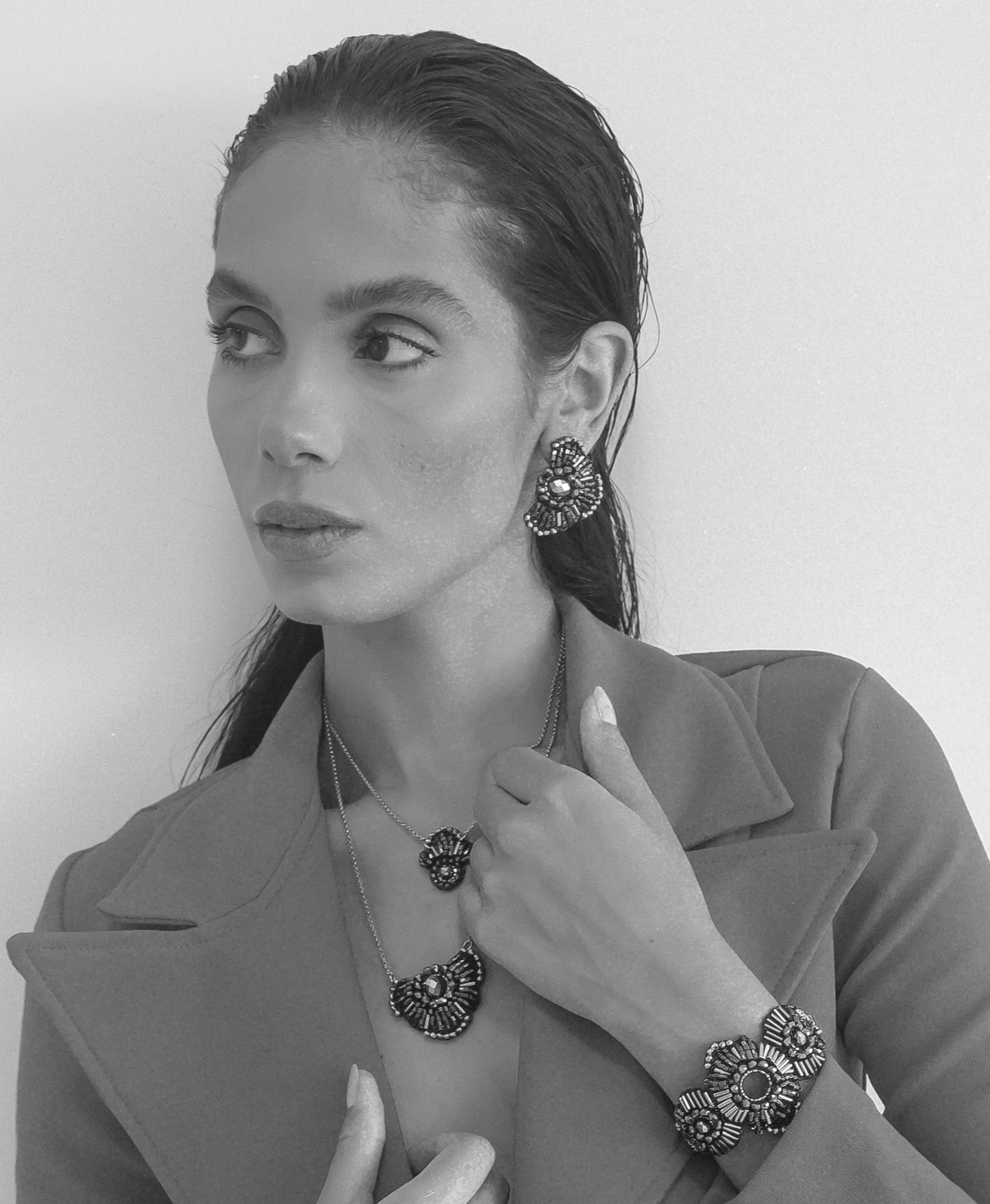 Royal Blue Mix Crown Post Handmade Crochet Earrings