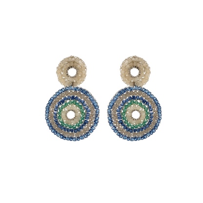 Classic Caribbean Double Mandala Handmade Crochet Earrings