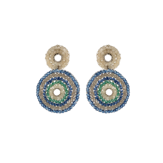 Classic Caribbean Double Mandala Handmade Crochet Earrings