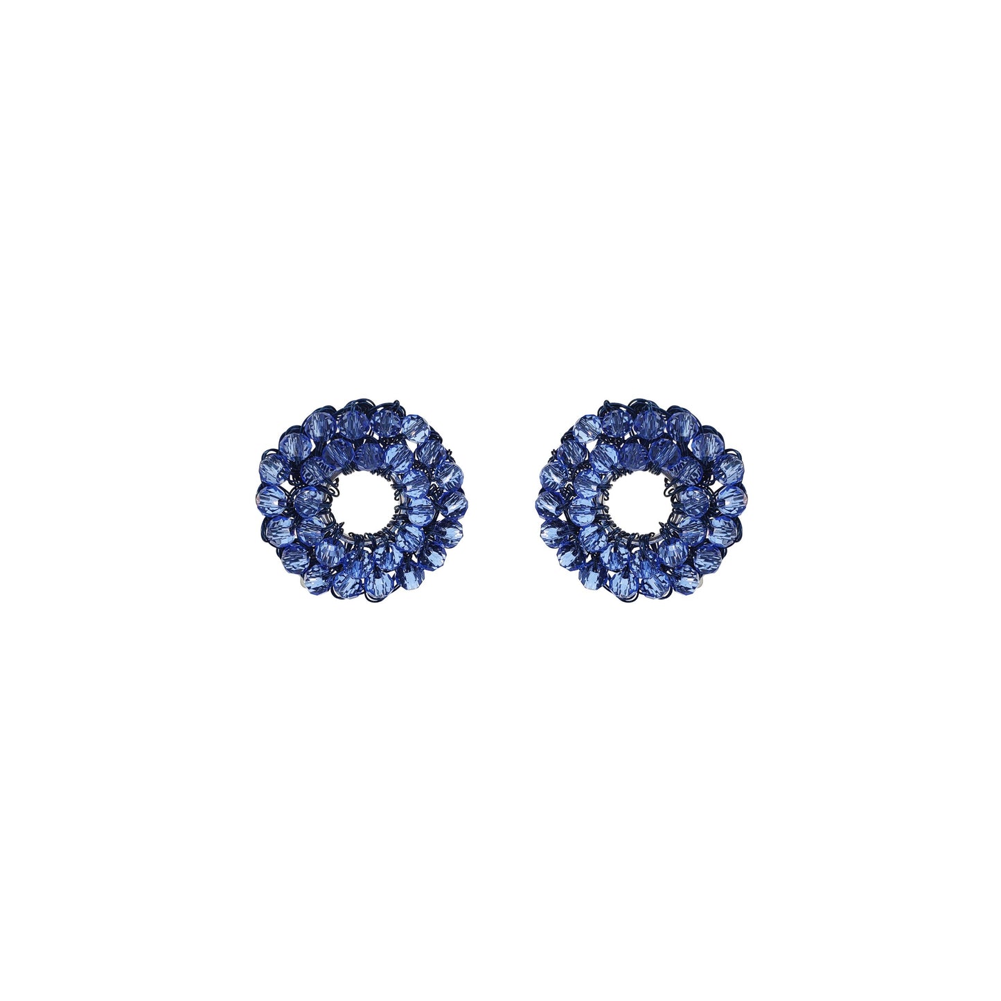 Royal Blue Zoe Handmade Crochet Earrings