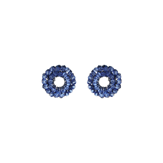 Royal Blue Zoe Handmade Crochet Earrings