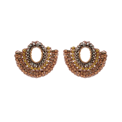 Trio Gold Mix Hailee Handmade Crochet Earrings