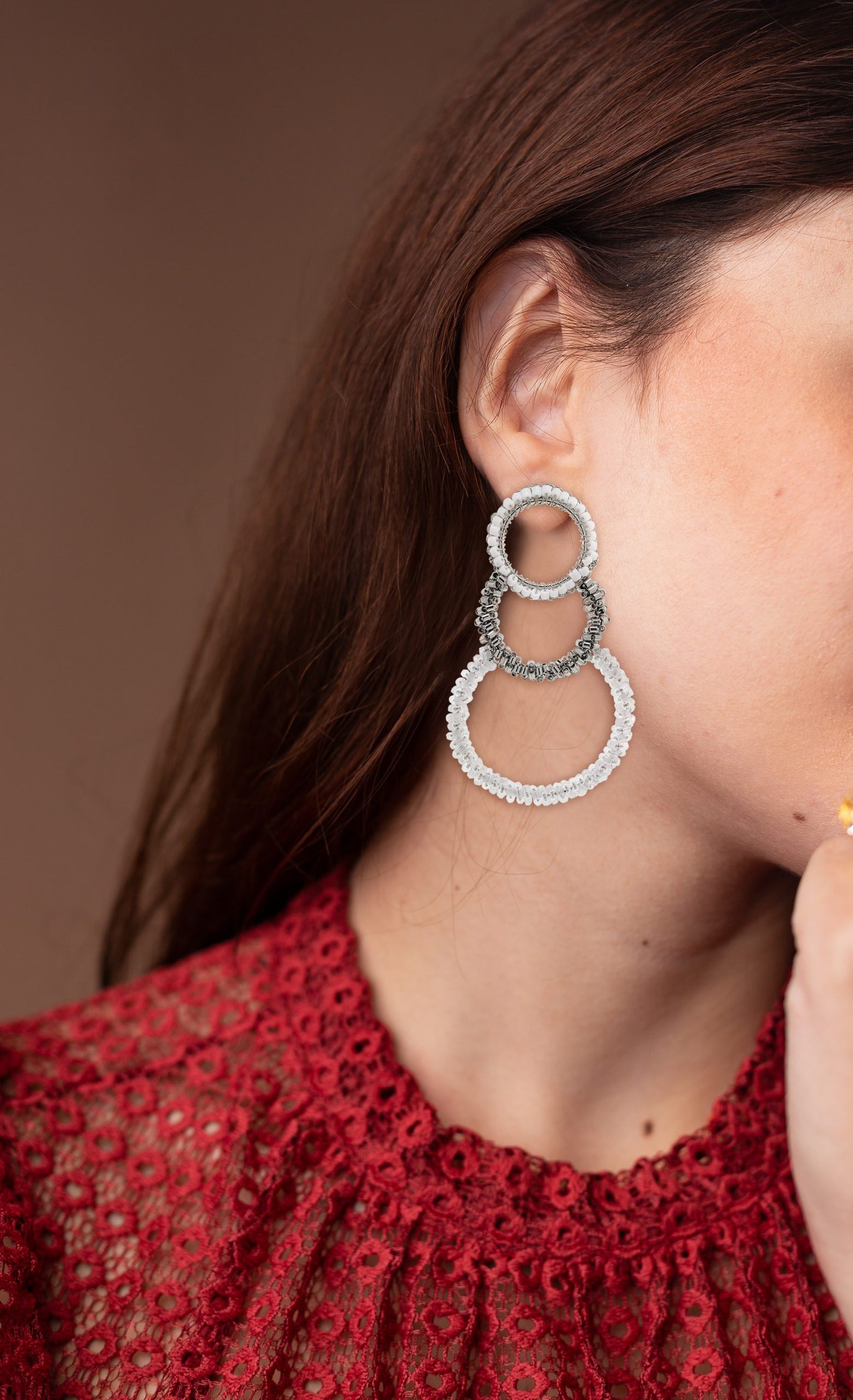 Silver Mix Nora Cascade Handmade Earrings