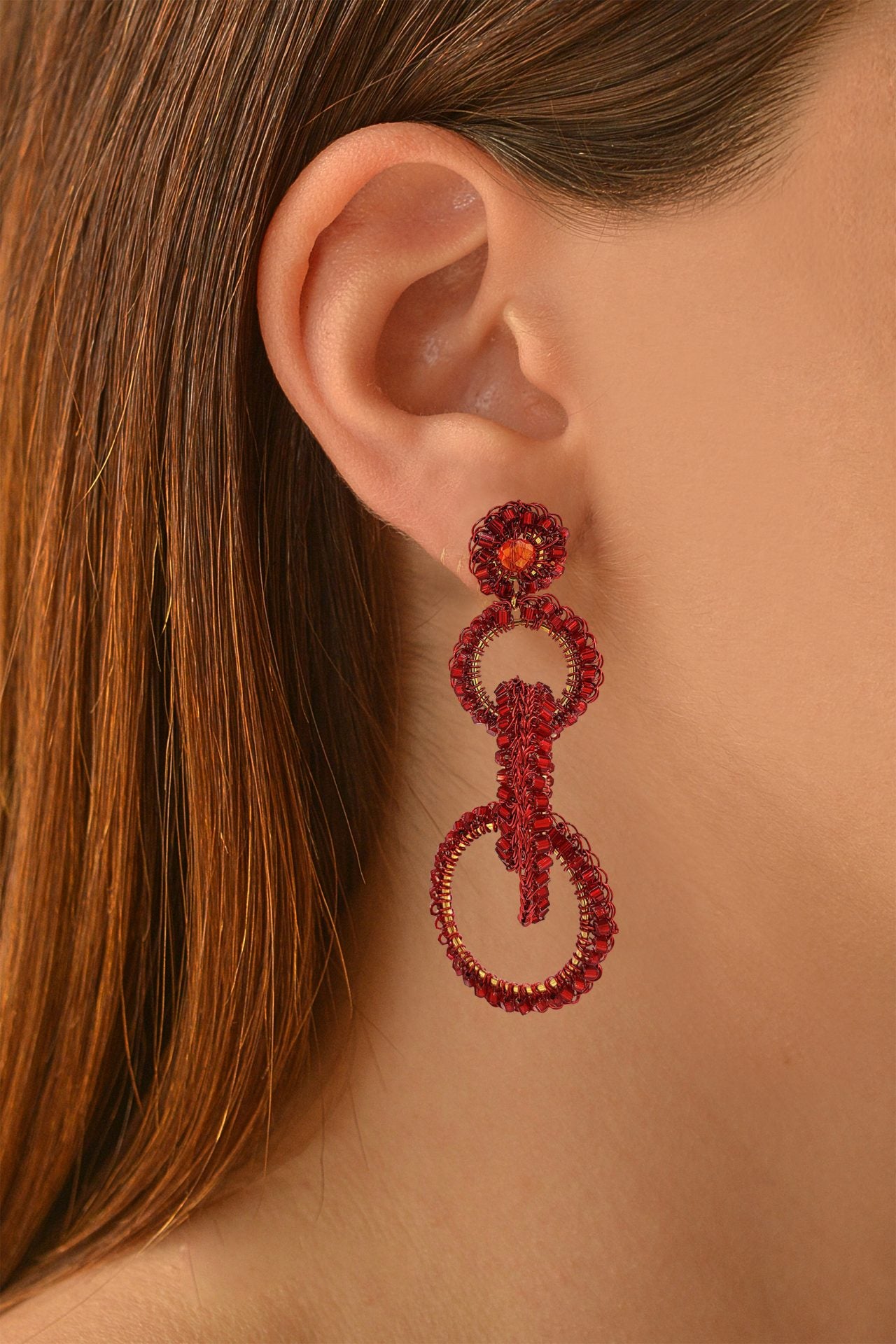 Red Grace Handmade Earrings