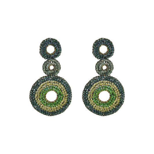 Forest Green Mix Gia Handmade Earrings