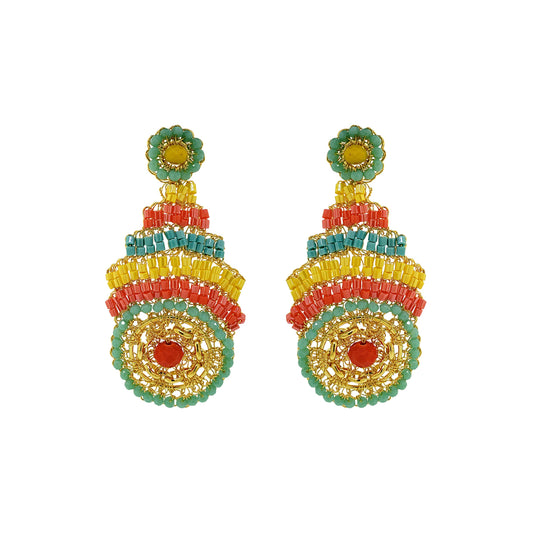 Summer Vibe Mix Ripples Dangles Handmade Crochet Earrings