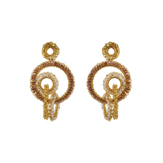 Golden Mix Clara Handmade Crochet Earrings