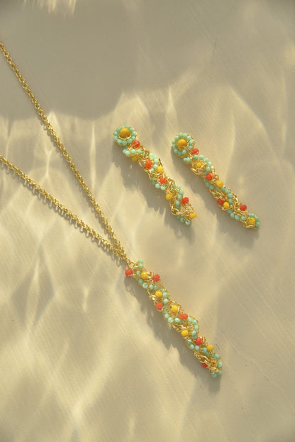 Summer Vibe Mix Hera Drop Handmade Crochet Earrings