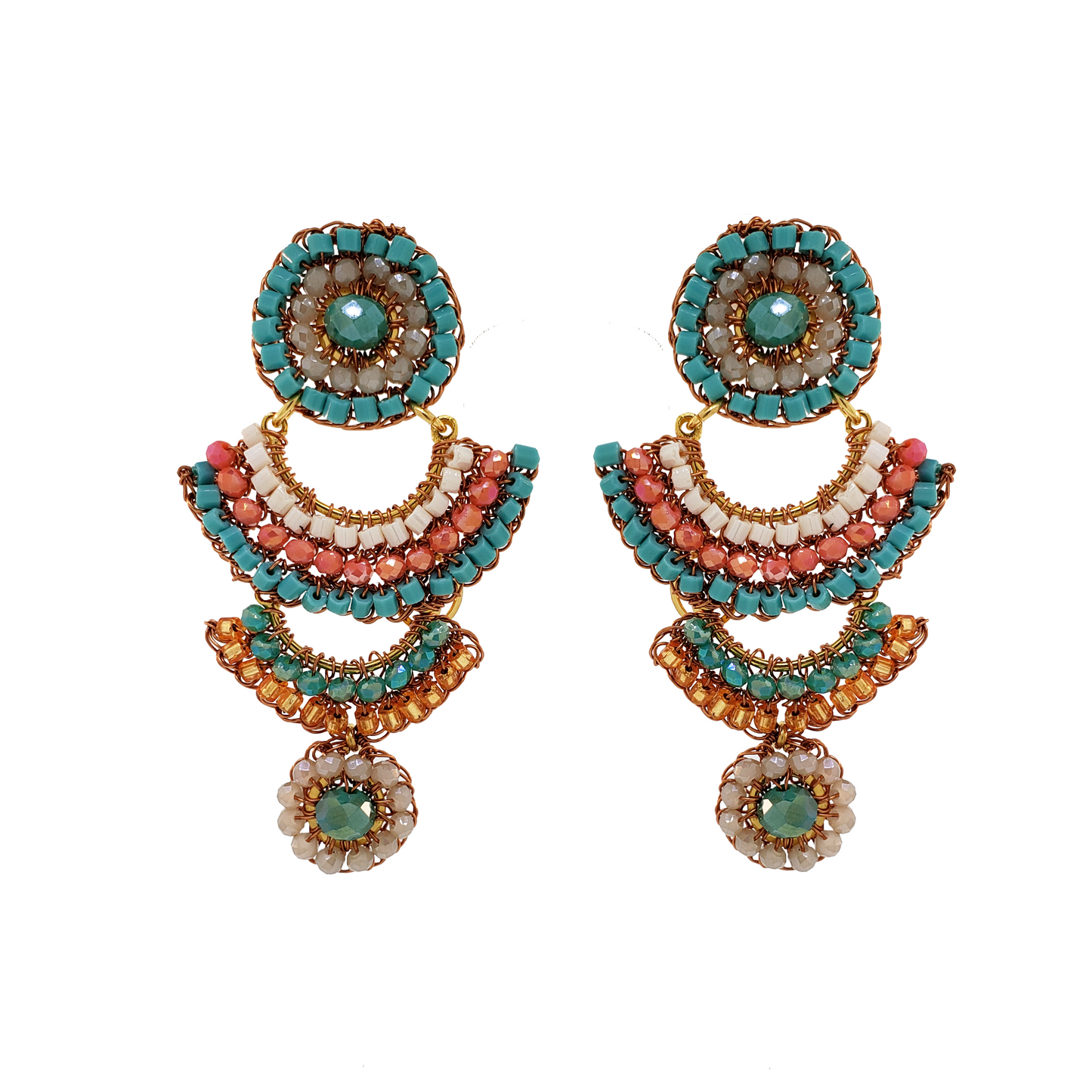 Peach Mix Penelope Handmade Earrings