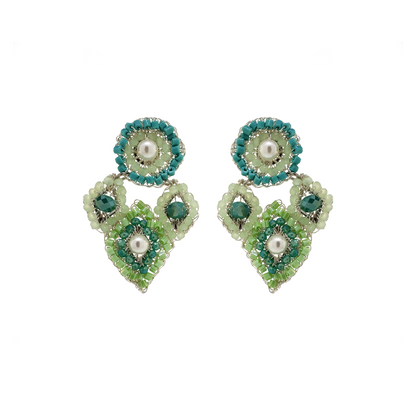 Mint Green Mix Eva Handmade Earrings