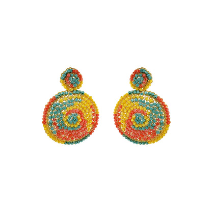 Summer Vibe Mix Dahlia Handmade Crochet Earrings