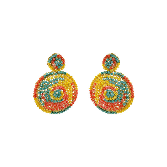 Summer Vibe Mix Dahlia Handmade Crochet Earrings