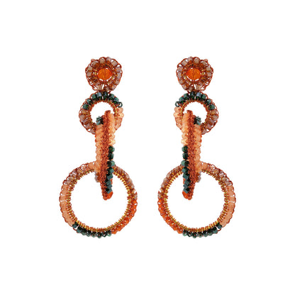 Mystic Amber Mix Grace Handmade Crochet Earrings