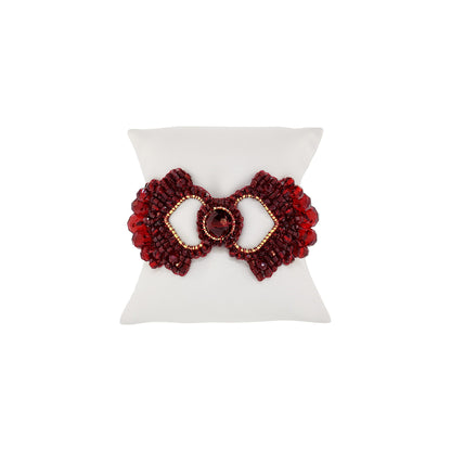 Cherry Red Queen's Heart Handmade Crochet Bracelet