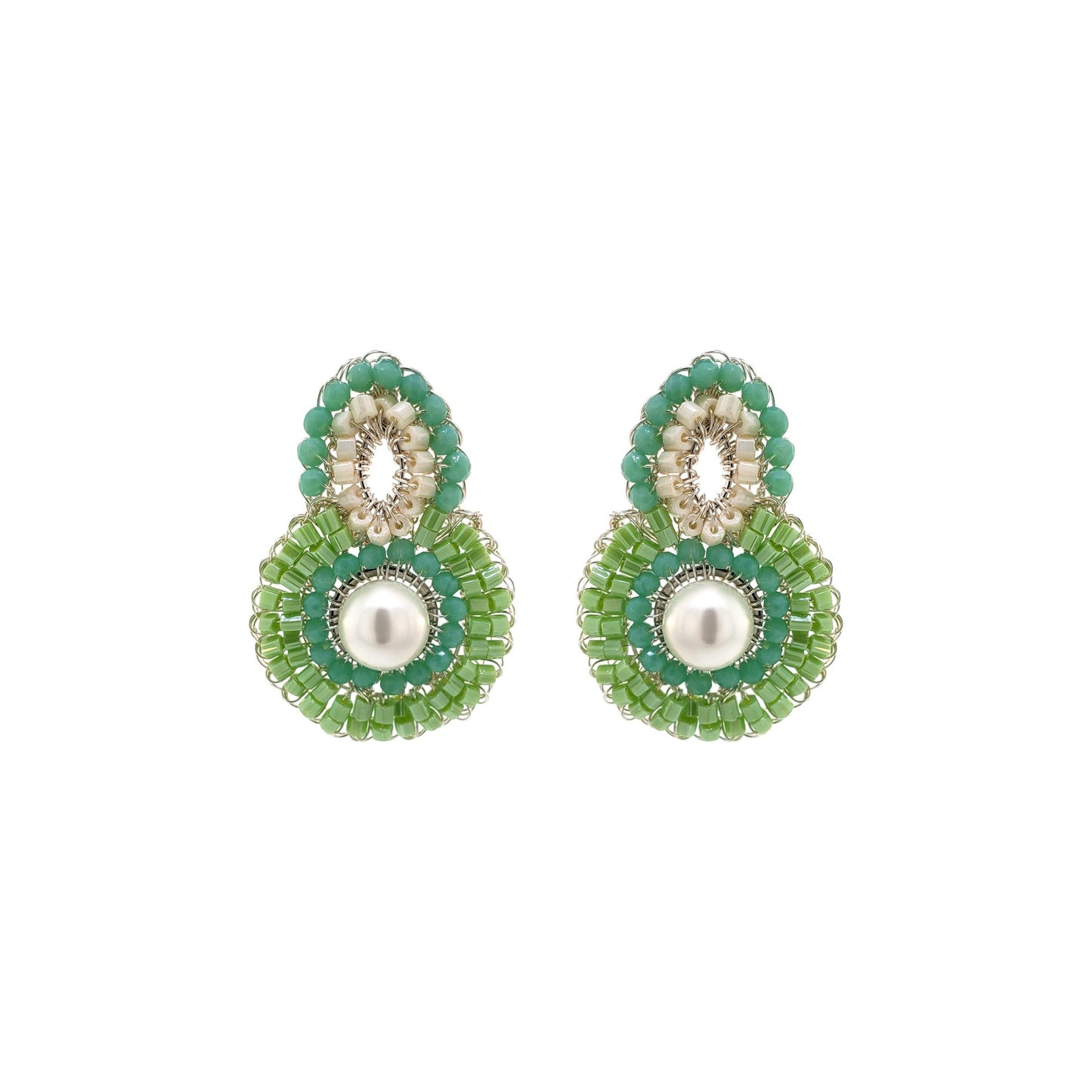 Mint Green Mix Billie Handmade Earrings
