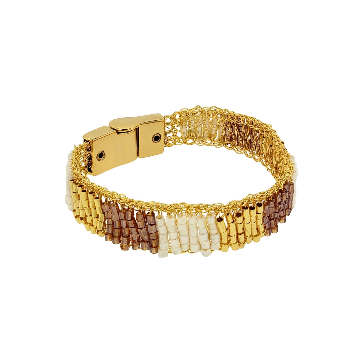 Golden Mix Maya Handmade Crochet Bracelet