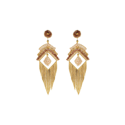 Golden Mix Fergie Chandelier Handmade Earrings