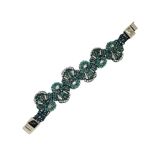 Moss Green Mix Queen Handmade Crochet Bracelet