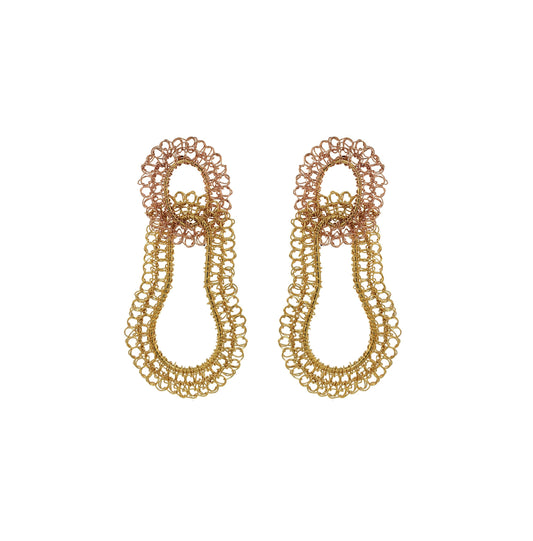 Trio Gold Artemis Duo Handmade Crochet Earrings