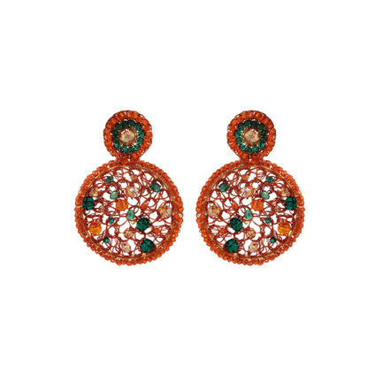 Mystic Amber Mix Blair Handmade Crochet Earrings