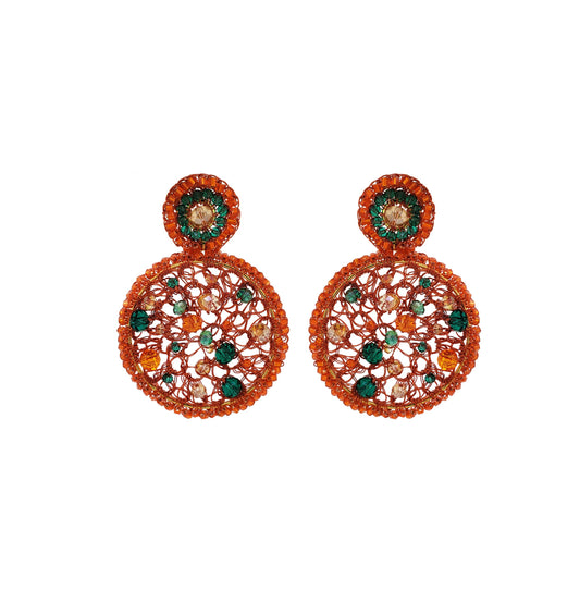 Mystic Amber Mix Blair Handmade Crochet Earrings
