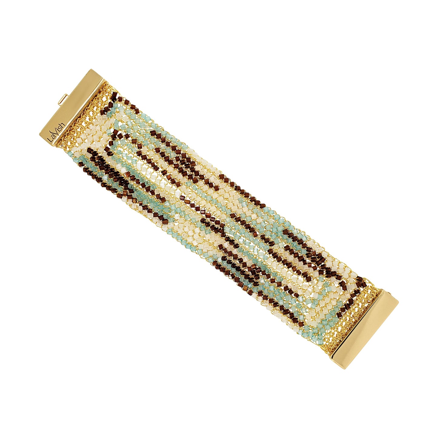 Blue & Brown Mix Signature Handmade Crochet Bracelet