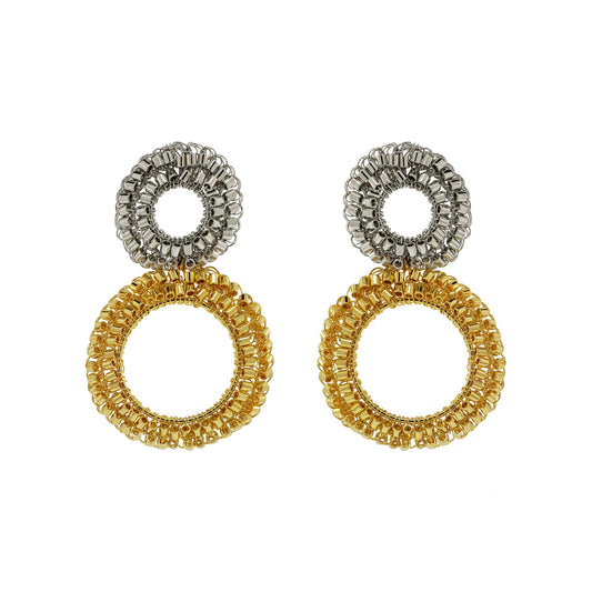 Gold & Silver Nyx Handmade Crochet Earrings