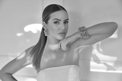 Neon Pink Rio Hoops Handmade Crochet Earrings