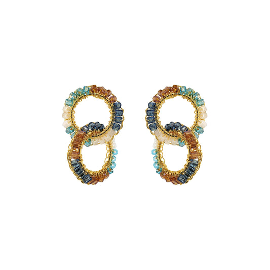 Seafoam Blue Mix Nova Handmade Crochet Earrings