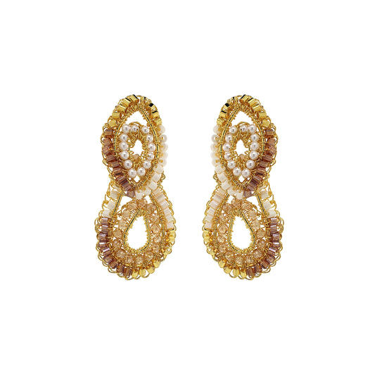 Golden Mix Kali Handmade Crochet Earrings