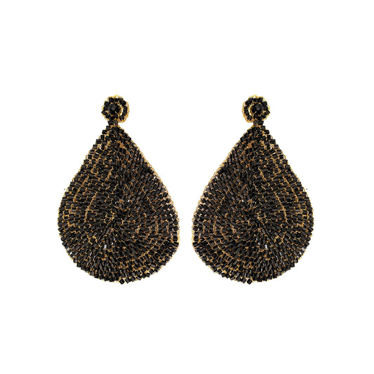 Black Aria Maxi Handmade Earrings