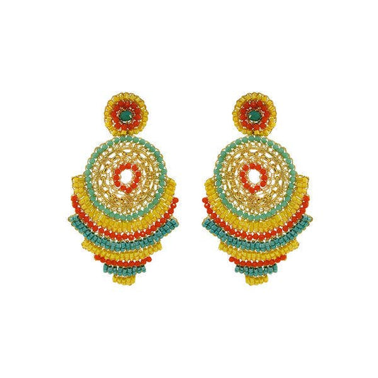 Summer Vibe Mix Ripples Maxi Handmade Crochet Earrings
