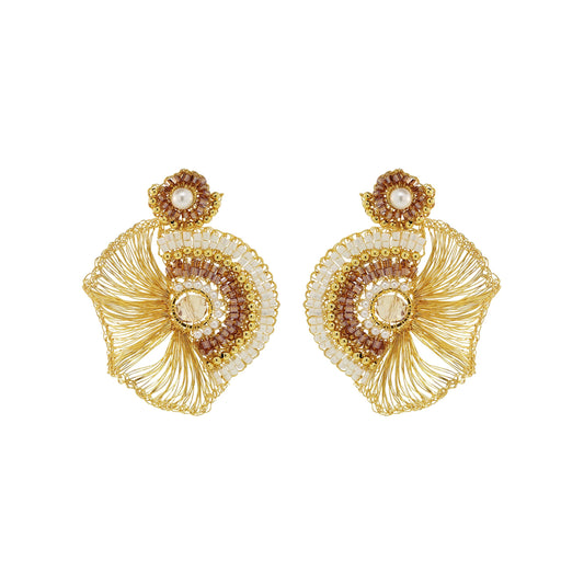 Golden Mix Lia Handmade Crochet Earrings