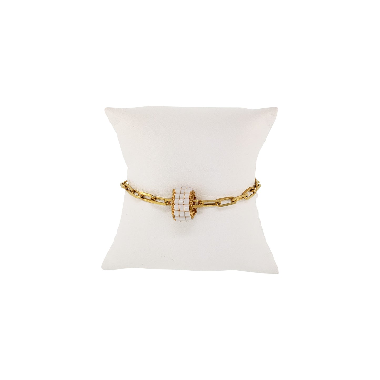 Pearl & Gold High Rolller Handmade Crochet Bracelet